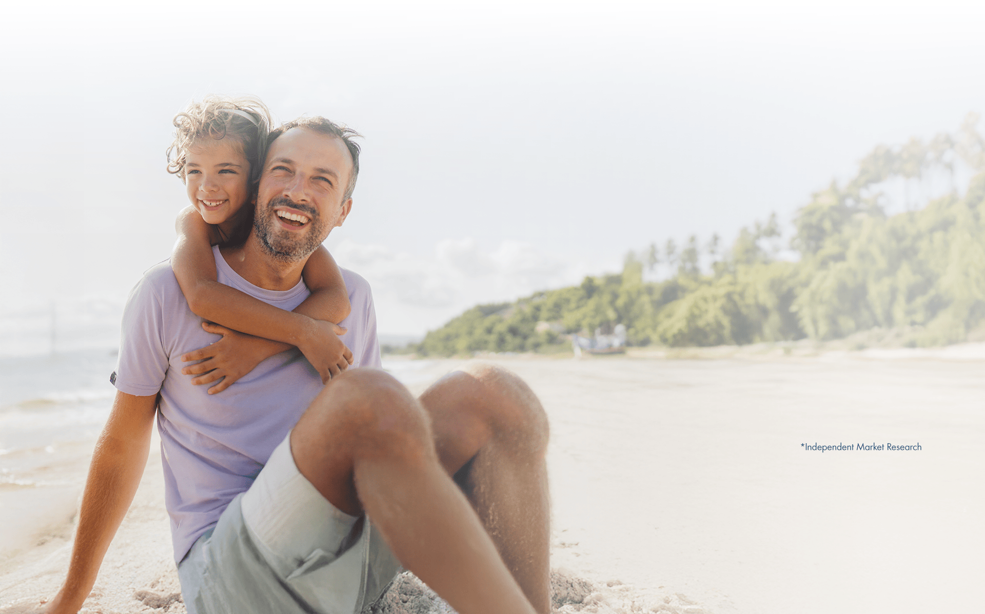 Photo: Father and daughter on the beach